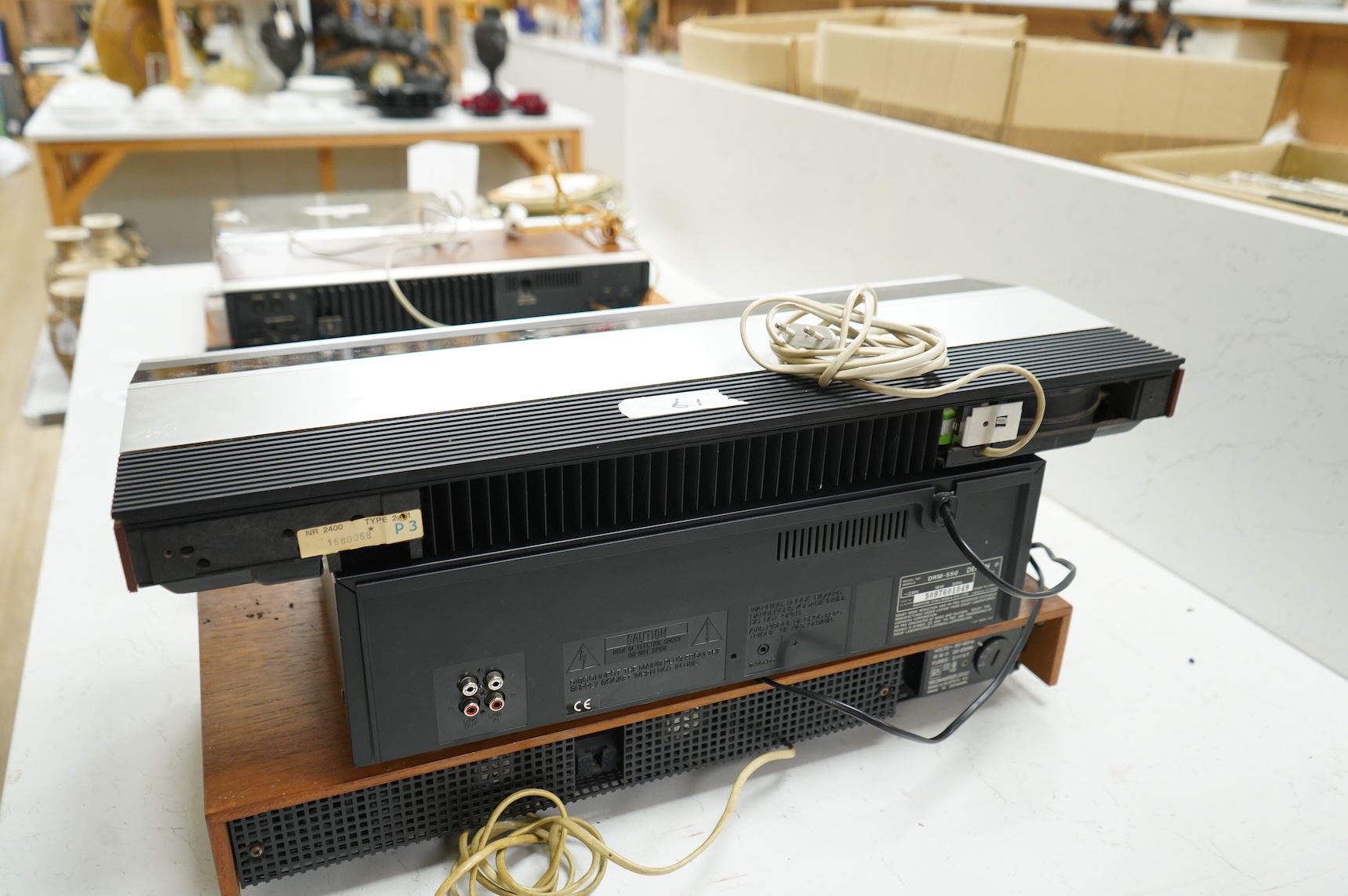 A Bang and Olufsen Beomaster 3000-2 type 2402, together with a Beomaster 2400 type 2901, plus a Denon DRM 550 cassette tape deck